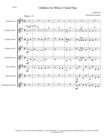 Children Go Where I Send You For Clarinet Choir Page 2