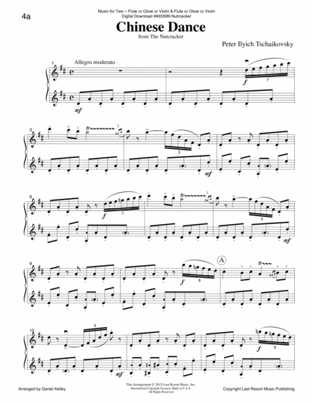 Chinese Dance From The Nutcracker For Flute Or Oboe Or Violin Flute Or Oboe Or Violin Duet Music For Two Page 2
