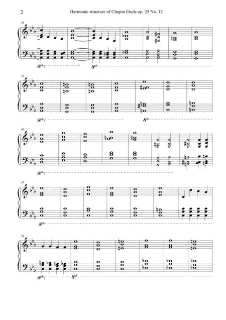 Chopin Etude Op 25 No 12 Harmonic Structure For Practicing Page 2