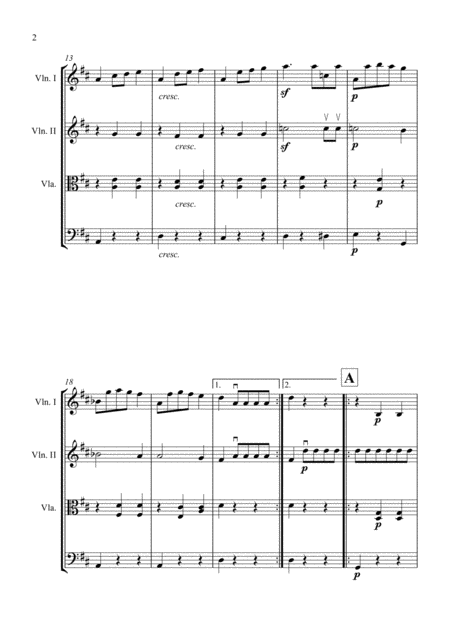 Chopin Grande Valse Brilliante For String Quartet Score And Parts Page 2