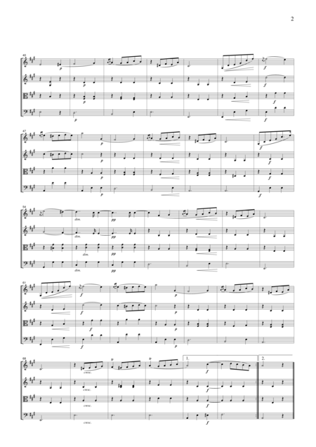 Chopin Valse Op 72 No 2 For String Quartet Cc002 Page 2