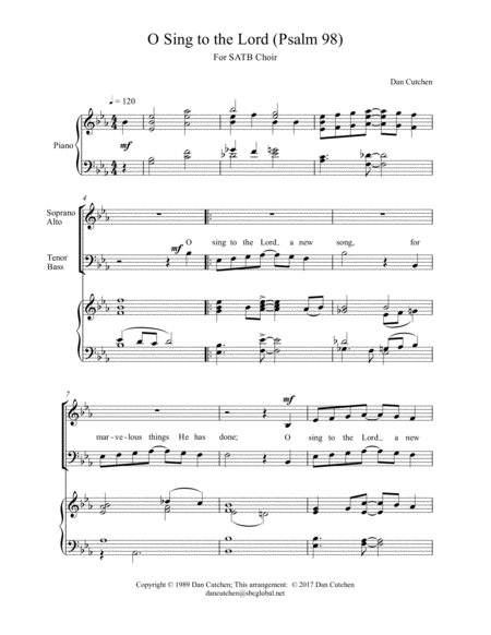 Choral O Sing To The Lord Psalm 98 Page 2