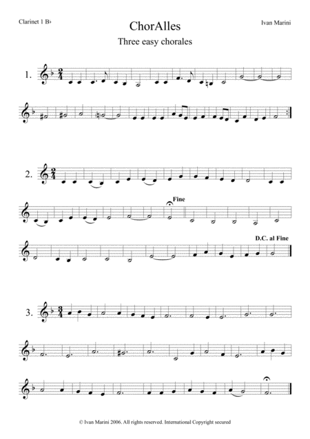 Choralles Easy Chorales For Clarinet Quartet Page 2