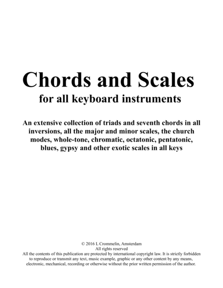 Chords Scales For All Keyboard Instruments Page 2