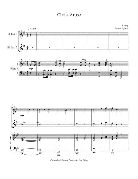 Christ Arose Treble Eb Instrument Duet Page 2