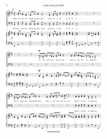 Christ Is King For Satb Page 2