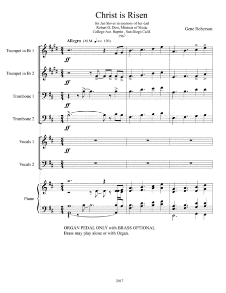 Christ Is Risen Choral Introit Includes Brass Page 2