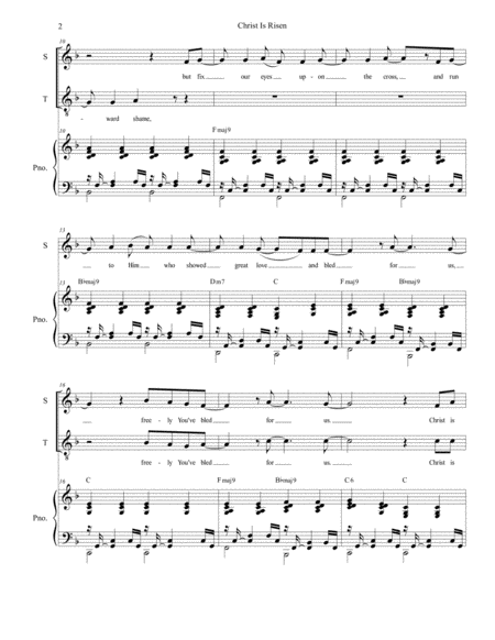 Christ Is Risen Duet For Soprano And Tenor Solo Page 2