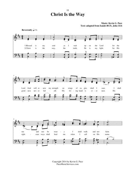 Christ Is The Way An Original Hymn For Satb Voices Page 2