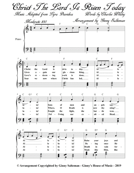 Christ The Lord Is Risen Today Easter Hymn Page 2