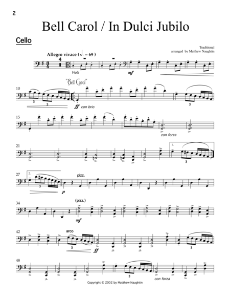 Christmas Album For String Quartet Violoncello Page 2