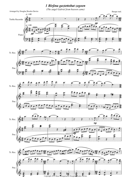 Christmas Carol Album For Alto Recorder And Piano Advent To Epiphany Page 2