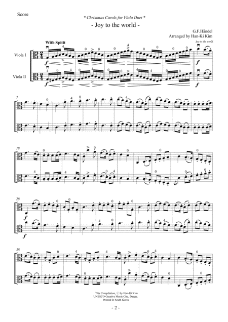 Christmas Carols For Viola Duet Vol Ii Page 2