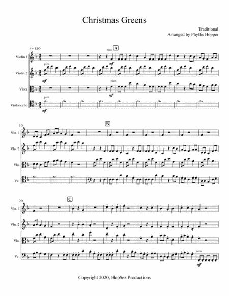 Christmas Greens String Quartet Page 2