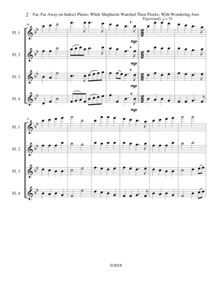 Christmas Hymn Medley For Flute Quartet Page 2