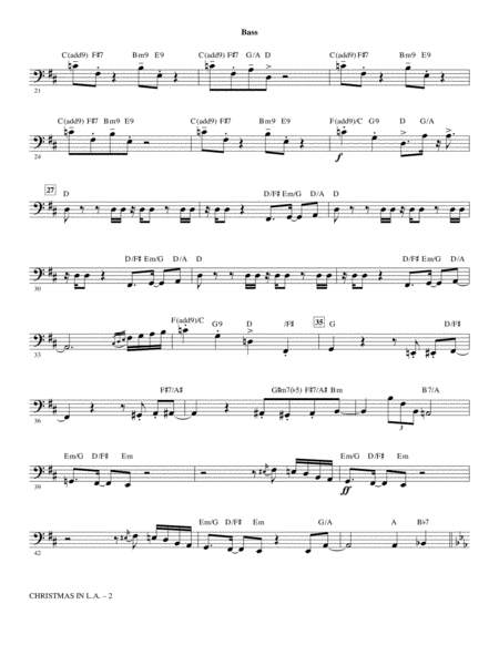 Christmas In L A Arr Mark Brymer Bass Page 2