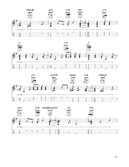 Christmas Is Coming From A Charlie Brown Christmas Fingerstyle Ukulele Page 2