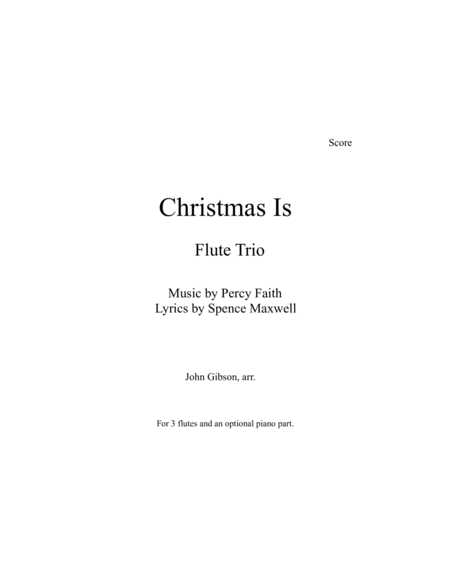 Christmas Is Percy Faith Flute Trio Page 2