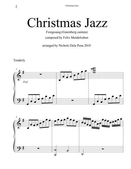 Christmas Jazz Felix Mendelssohn As Polpularized By Charles Welsey Hark The Herald Angel Sing Page 2