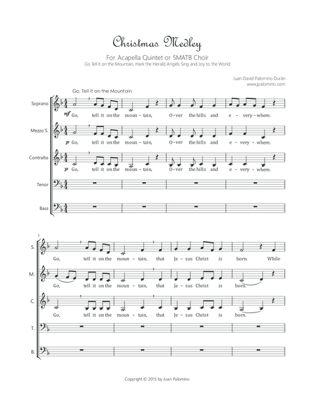 Christmas Medley A Capella Joy To The World Page 2