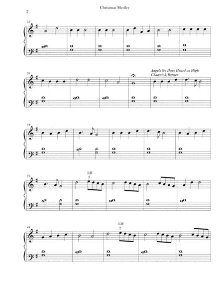 Christmas Medley Easy Piano G Major Page 2
