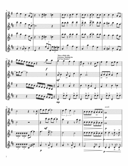 Christmas Medley For Saxophone Quartet Page 2