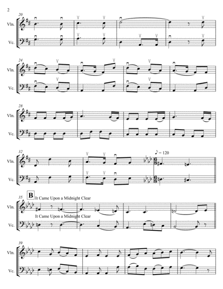 Christmas Medley For Violin And Cello Page 2