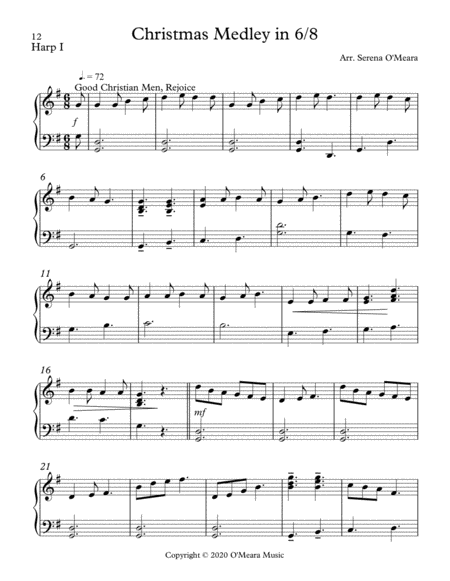 Christmas Medley In 6 8 Harp I Page 2