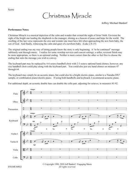 Christmas Miracle Small Orchestra With Optional Handbell Choir Page 2
