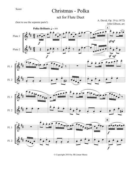 Christmas Polka For Flute Duet Page 2