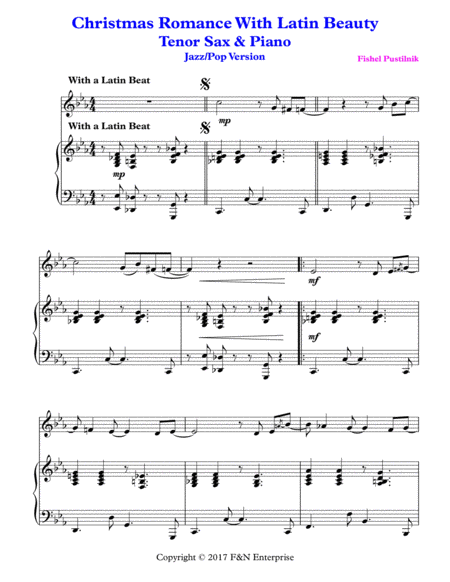 Christmas Romance With Latin Beauty For Tenor Sax And Piano Page 2