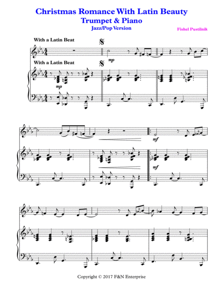 Christmas Romance With Latin Beauty For Trumpet And Piano Page 2
