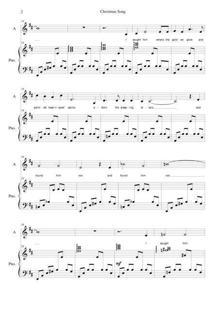 Christmas Song Alto Or Baritone And Piano Page 2