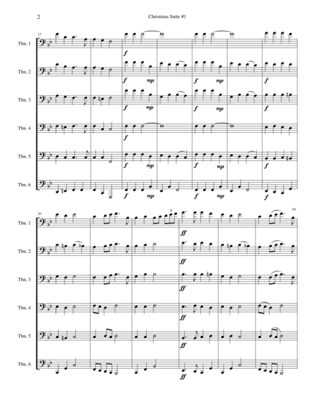 Christmas Suite 1 For Trombone Sextet Ensemble Page 2