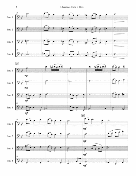 Christmas Time Is Here For Bassoon Quartet Page 2