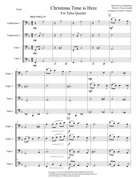 Christmas Time Is Here For Tuba Quartet Page 2