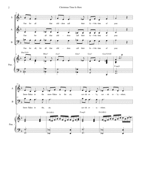 Christmas Time Is Here For Vocal Trio Sab Page 2