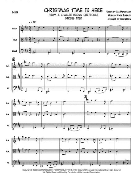 Christmas Time Is Here String Trio Page 2