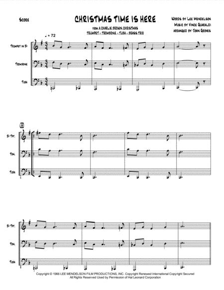 Christmas Time Is Here Trumpet Trombone Tuba Brass Trio Page 2