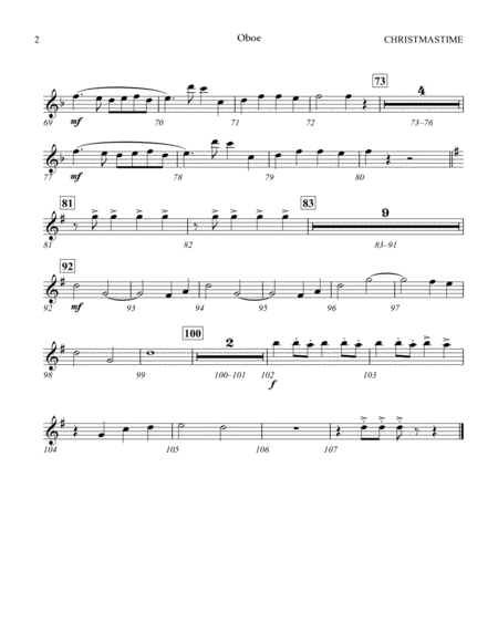 Christmastime Arr Joseph M Martin Oboe Page 2