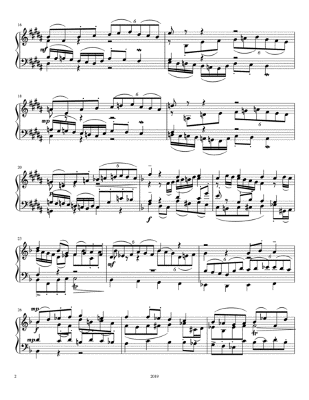 Chromatic Fugue In B Major Page 2