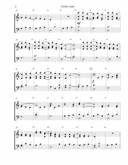 Cielito Lindo For 3 Octave Handbell Choir Page 2