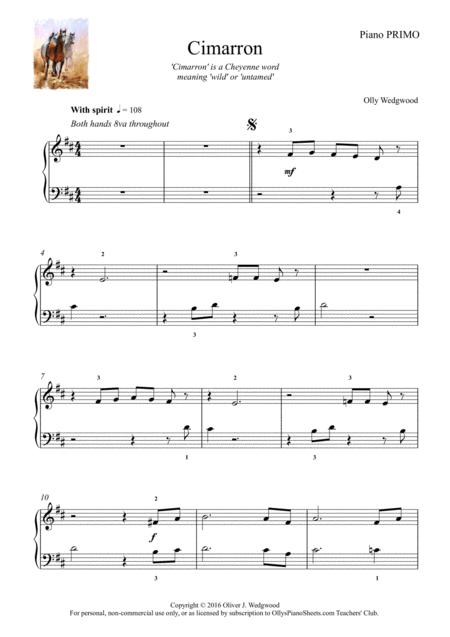 Cimarron Country Piano Duet Page 2