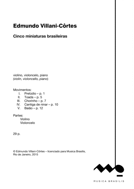 Cinco Miniaturas Brasileiras Violino Violoncelo E Piano Page 2