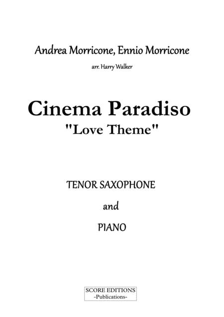 Cinema Paradiso Love Theme For Tenor Saxophone And Piano Page 2