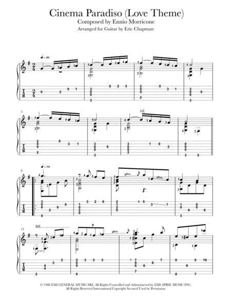 Cinema Paradiso Love Theme Guitar Chord Melody Page 2