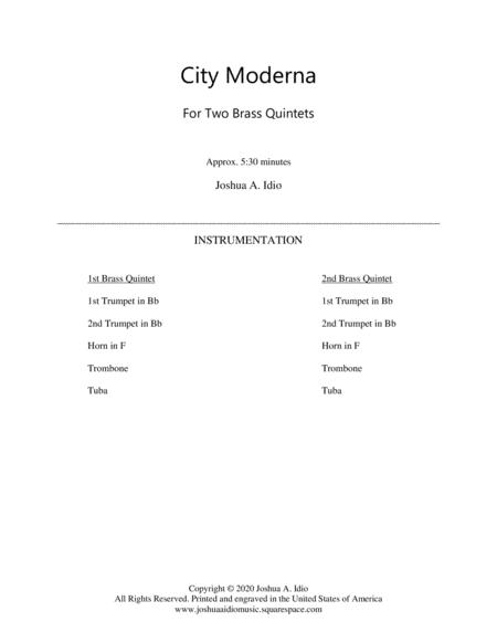 City Moderna For Two Brass Quintets Page 2