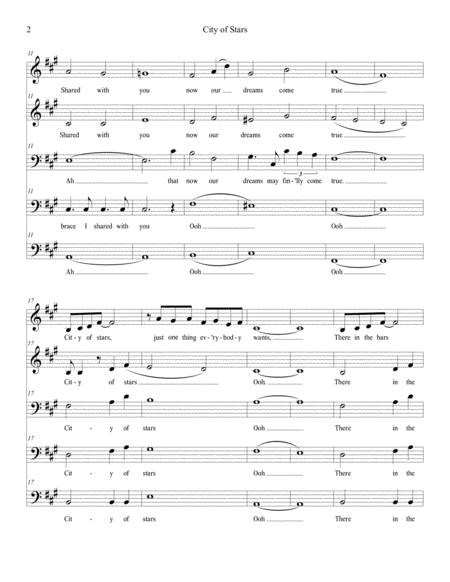 City Of Stars Sattb A Cappella Page 2