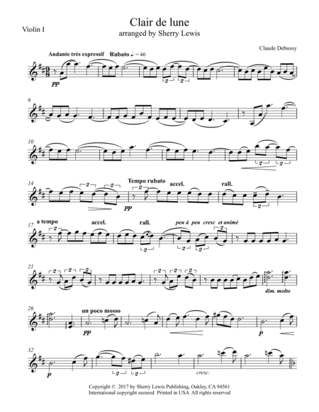 Clair De Lune String Quartet For String Quartet Page 2