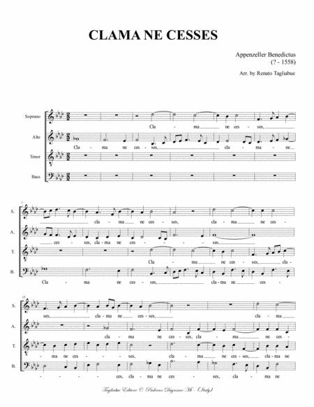 Clama Ne Cesses Appenzeller B For Satb Choir Page 2